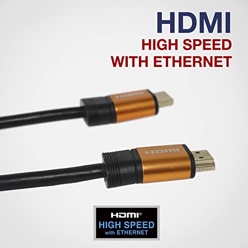 APM 590465 HDMI Cable 1.8 m 2.0 Ultra HD 4K Ethernet, HDMI Cable Long Connectors Male/Male Connectors - Image 2