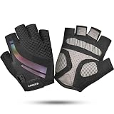 cnrees Kids Cycling Gloves for Boys Girls Half Finger Breathable Non-Slip Bike Gloves with Padded for Balance Bike Mountain BMX Scooter Outdoor Sports