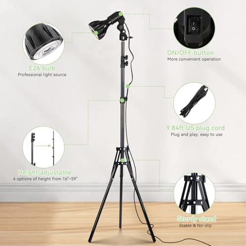 Zekoled PAR30 Grow Lights For Indoor Plants With Stand,30W 4100K E26 Full Spectrum Plant Led Light Bulb With Optical Lens For High Ppfd, Floor Grow Lamp thumb #4