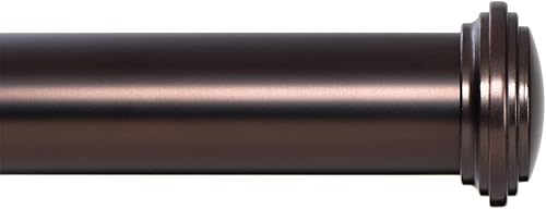 Miniatura 8 de Ivilon Barra de cortina de ventana, diseño decorativo de tapa de extremo, barra de 1 pulgada, 28 a 48 pulgadas. Oro cálido