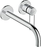  hansgrohe AXOR Uno Einhebel-Waschtischmischer Unterputz, Bügelgriff, Wandmontage, Ausladung 225mm, Farbe: Stainless Steel Optic