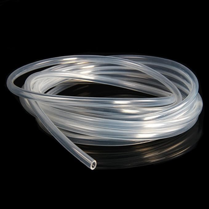 Clear Silicon Tube 1.5mm ID x 3mm OD 16.40ft(5m) Length, Food Grade Silicone Rubber Tube Air Hose Pipe for Pump Transfer Clear