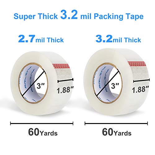Image of JARLINK 12 Rolls Clear Packing Tape, Heavy Duty Packaging Tape (Pack of 2)