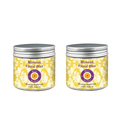 Deve herbes Pure Mimosa Floral Wax (Acacia mearnsii) (Pack of Two) 50gm X 2