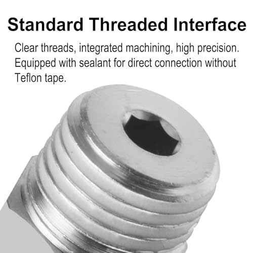 Heschen Schnellverschraubungen PC6-02 6mm Push In Gelenkgewinde Male 1/4 Pneumatikverbinder Quick Fittings 10 Stck