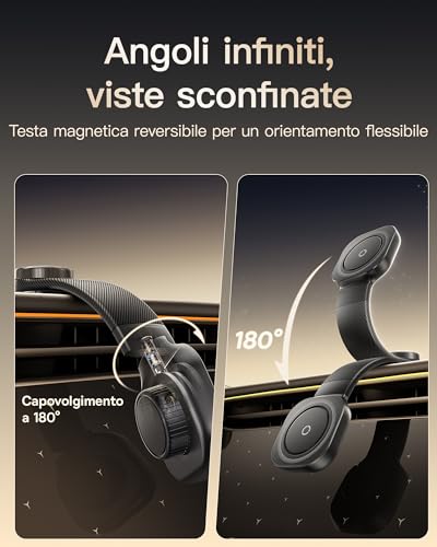 Baseus C03 Mobiele Auto Magneet, 360° Draaibare Magnetische Magsafe Telefoonhouder voor iPhone en Samsung - Afbeelding 3