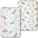 Pack and Play Sheets, Mini Crib Sheets for Boys Girls,Snug Fitted Playard Sheet Bedding Mattress Pro