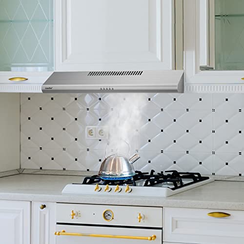 Comfee CVU30W4AST 30 Inch Under Cabinet Ducted/Ductless Convertible Slim Vent Durable Stainless Steel Kitchen Reusable Filter, 3 Speed Exhaust Fan And 2 Led Lights Range Hood thumb #6
