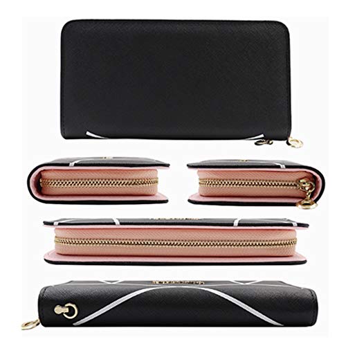Women's Wallet Ladies Long Section Large Capacity Zipper Wallet Korean Version Geometric Pattern Clutch Bag(A)4