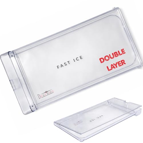 DEXURIES Glossy Crystal Clear Dual Layered Freezer Door ICE Cooling for Whirlpool Direct Cool Single Door Fridge/Refrigerator (Round Lock) Match Size & Shape (Whirlpool Gen-Y Size 36CM X 18.8CM)