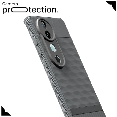 Image of Outlouders Back Cover for Vivo V40 5G / V40 Pro 5G / T3 Ultra 5G | Full Camera Protection | TPU Soft Flexible Shockproof Bumper Case (Grey)