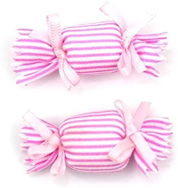 Patches 21Pcs Cloth Art Candy Shape Patches Handmade Padded Appliques for Headwear Crafts Decoration Accessories 2x6cm Clothing Repair Decoration Patches(Black)