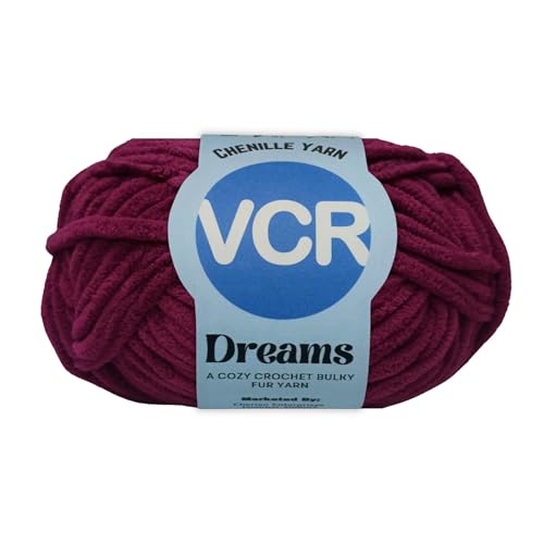 Image of VCR Purple, 100 Grams Hank, 60 Meters Length, Premium Polyester Ball for Crochet and Knitting, Pack of 1 Yarn, Soft and Bulky Fur Suitable for DIY