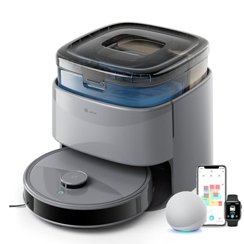 Lefant M3 Max Robot Vacuum, Auto Mop Washing, 20000Pa Suction, Self-Emptying & Refilling, 9mm Mop Lifting, 200RPM Spinning Mops, Smart Obstacle Avoida