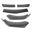 Frontstoßstange Lippe Für Citroen C4 III C41 2020-2026 Frontschürze Splitter Außen Sport Körper Kit Einstellbare 5Pcs Schnitt Front Spoiler Lippe Frontspoilerlippe Protector(Kohlefaser)