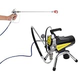 Pulvérisateur de peinture Airless 3000 PSI 2200 W 23 Mpa Airless Painter Sprayer Système de pulvérisation de peinture avec buse de pulvérisation, tuyau de pulvérisation et barre d'extension