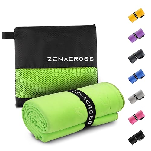 ZENACROSS Toalla Gimnasio 50x30cm - Toalla Microfibra de Secado Rápido y Versátil - Toallas Gimnasio Talla S - Verde
