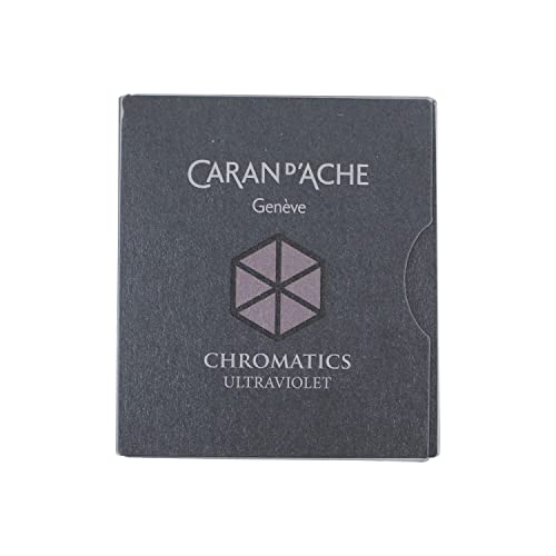 Caran D'Ache - Caja 6 Cartuchos Negro En Oferta Caran D'Ache 8021-099 - Pack De 6 Cartuchos De Tinta Estilográfica, Color Violeta