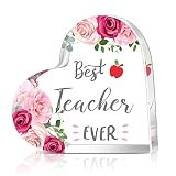 Lehrer Wertschätzung Geschenke Dankeschön Geschenke Best Teacher Ever Andenken und Briefbeschwerer Abschlussgeschenke Ruhestand Ende des Jahres Geschenke für Lehrer Geburtstag, Schulanfang Geschenke