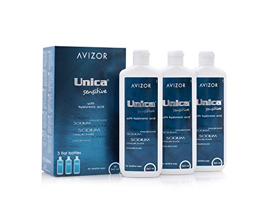 Avizor Unica Sensitive Contact Lens Solution 3x240ml for Sensitive Eyes