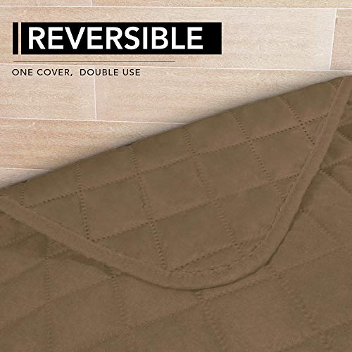 Image of Easy-Going Microfiber Sofa Slipcover L Shape Sectional Couch Cover 42X52 Inches Rectangular Chaise Lounge Cover Reversible Furniture Protector For Pets Kids Children Dog Cat(Camel /Camel)