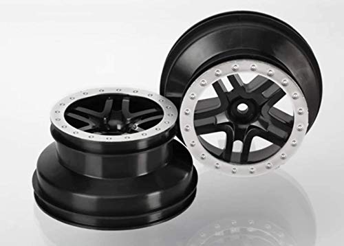 Traxxas SCT Split-Spoke, Blk Wheel (2): 2WD Rear, 4WD FR/R