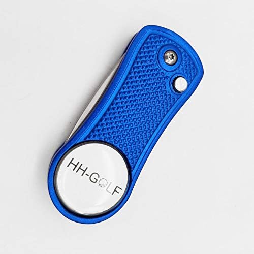 review HH-GOLF Metal Handle Retractable Foldable Switchblade Golf Divot Repair Folk Tool with Removable Magnetic Ball Marker