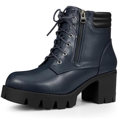 Bottes de combat à lacets et fermeture éclair latérale pratique pour femme