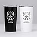 Lifetime Creations Engraved Personalized Police Officer Badge Tumbler with Lid 20 oz (Black) - Gift for Cop, Patrol Officer, Sergeant, Lieutenant, Chief, Sheriff