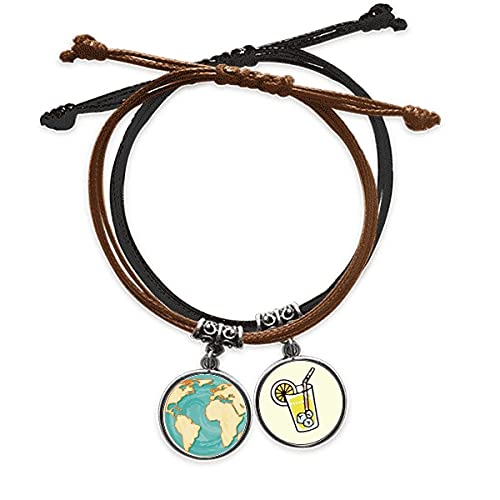 Bracelet Le Monde Terre bleu jaune en corde pour vos looks d'été