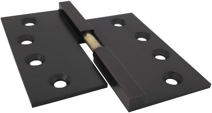 Prima Decorative - Brass Door Hinges, Lift Off Square – Black Matte