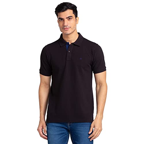 Image of Raymond Men Cotton Solid Regular Fit T-Shirt