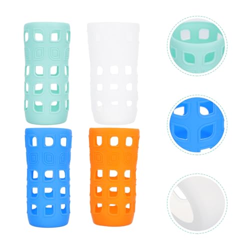 Manchon isolant silicone bouteille réutilisable protection antichoc 4pcs