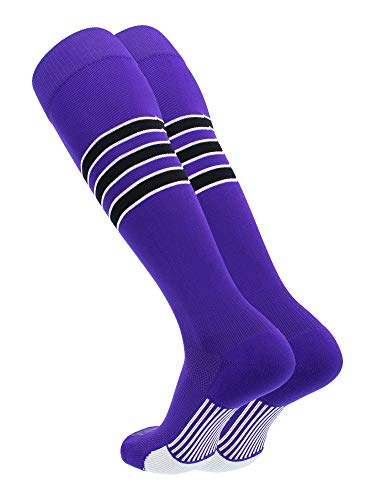 Image of Baseball & Softball Socks | USA Made Dugout Series Striped | Over the Calf | Sizing for Youth Boys, Girls, Men, & Women's