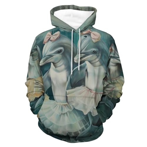 Sweat à capuche dauphins pour éviter le froid avec un style original S