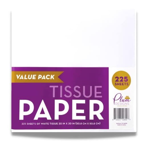 White Tissue Paper for Gift Bags, Bulk Tissue Paper for Packaging- Includes 225 Sheets Premium White Tissue Paper Bulk Pack, Wrapping Tissue Paper - 20 x 20 Inches