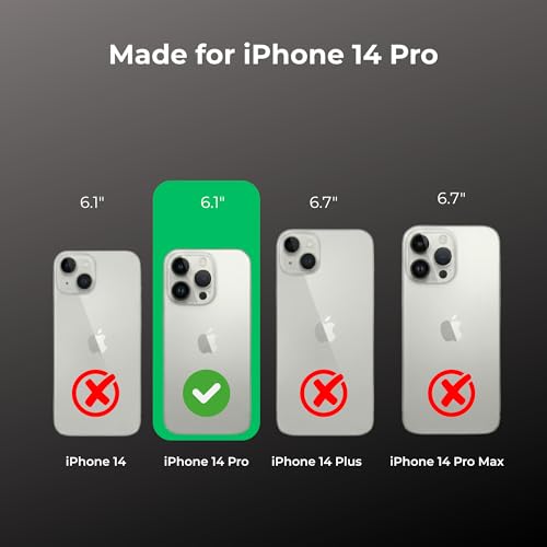 Image of Crystal Translucent Magnet Case for iPhone 14 Pro, Premium Polycarbonate, Ultra Strong Magnets, 360 Drop Protection, Raised Camera Protection, MagSafe Compatible
