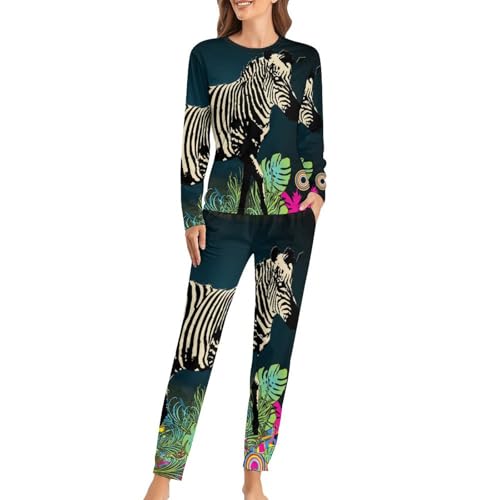 Pyjama femme avec pantalon motif cheval pour vos soirées cocooning et nuits douillettes