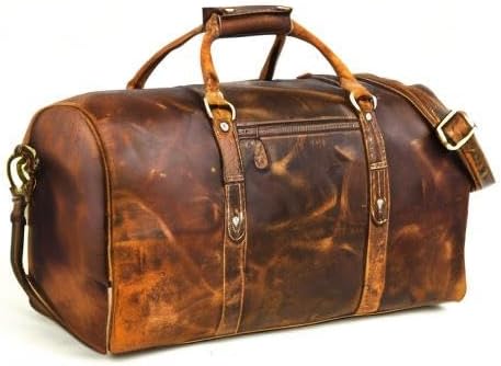 Leather Duffel Bag for Men & Women Travel, Weekend, Overnight, Gym Bag - Image 10