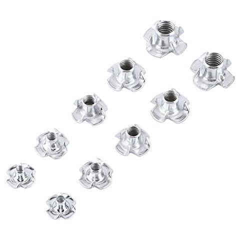 90pcs Carbon Steel T Nuts for Wood Furniture Cover