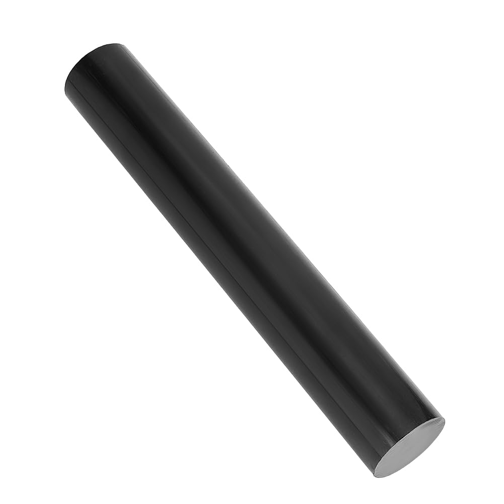 AHANDMAKER Lot de 3 tiges rondes en polyéthylène haute densité - 33 x 5 cm - Pour la fabrication de pièces, le traitement mécanique, le modélisme et la décoration - Noir