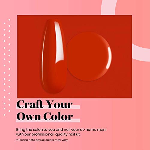Image of Beetles Red Gel Nail Polish Kit with UV LED Light and Base Top Coat Starter Kit Soak Off Red Gel Polish Set with Lamp Nail File for DIY at Home Manicure Gifts for Women