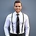 Moda Di Raza Black Ties for Men, Alternative to Clip On, Woven Microfiber Satin Silk Finish, Zipper Necktie For Adult and Boys 15 years Or Older, 20 Inch Black Tie