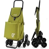 GARMOL Carro de la Compra Térmico Plegable 55 litros |Bolsillo Térmico Interior de 11 litros | Carro de la Compra 8 Ruedas Sube Escaleras de Gran Capacidad | Carrito Plegable Color Verde Aguacate