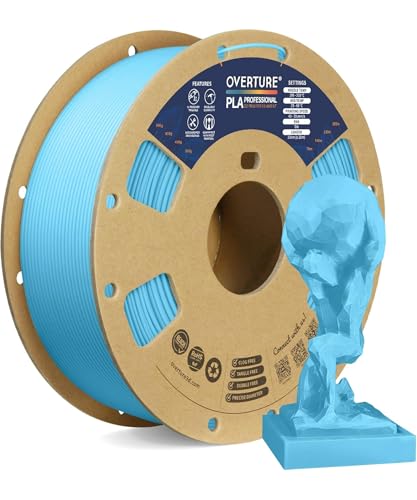 Image of OVERTURE PLA Plus (PLA+) Filament 1.75mm, Stronger & More Durable, Professional Toughness 3D Printer Filament 1kg (2.2lbs), High Precision + /- 0.02mm, Tangle-Free (Light Blue)
