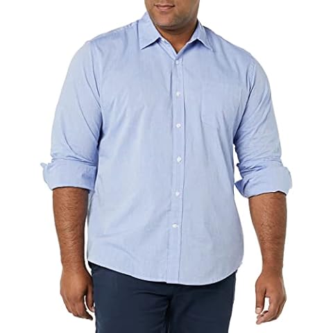 Amazon Essentials Chemise Popeline Bleu Cover
