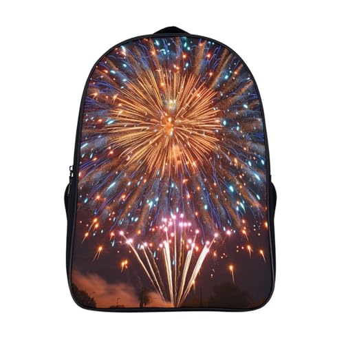 Mochila escolar Fireworks infantil impermeable con correas ajustables para libros
