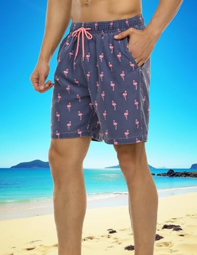 Men's Bathing Shorts Hawaiian Beach Hoilday Swim Shorts with Pockets2