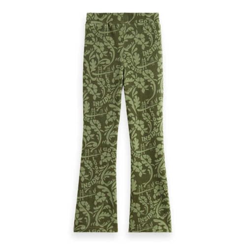 Velvet Cord Flared Leggings with Printed Design by Scotch & Soda2