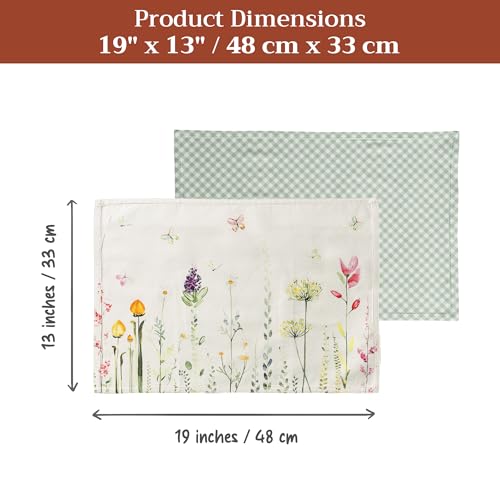 Set de table de mariage champêtre Maison d'Hermine Botanical Fresh en tissu - 8